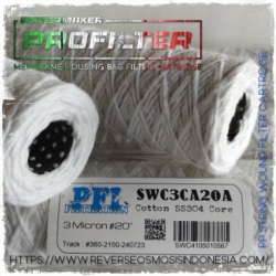 d d swc string wound cartridge filter benang cotton ss304 core  large