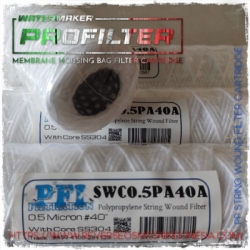 d swc string wound cartridge filter benang polypropylene ss304 core  large